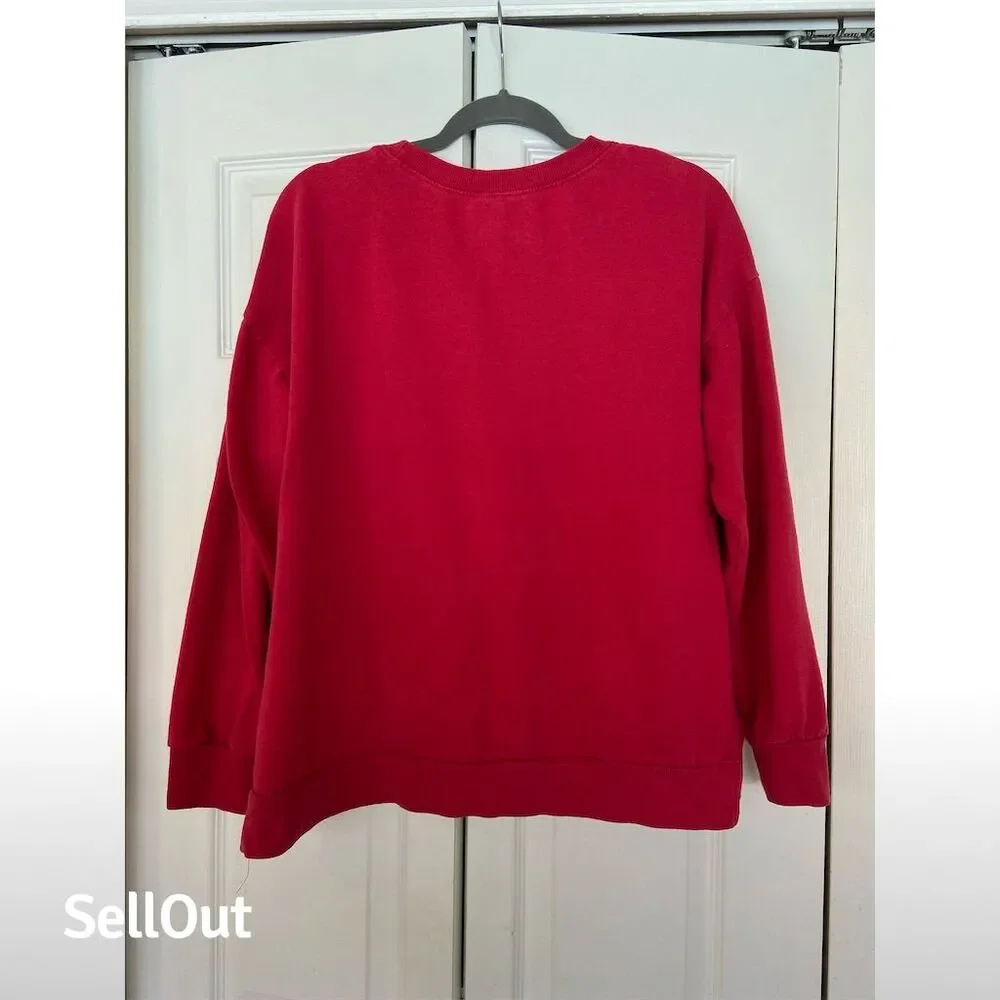 Vintage Disney Mickey Mouse Red Sweatshirt women’s XL Long Sleeve Casual - Picture 3 of 3
